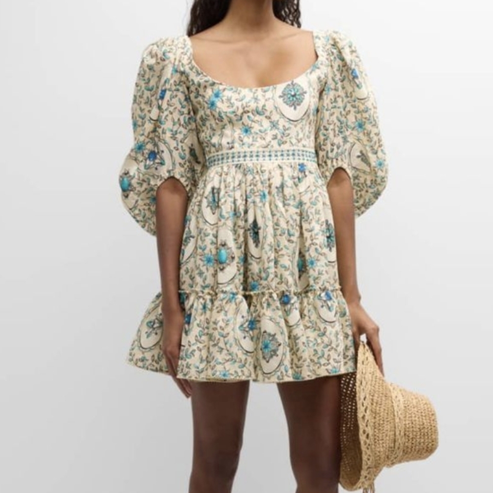 Agua by Agua Bendita Delirio Platero Mini Dress Handmade
